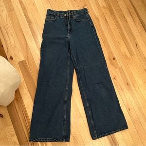 Wide leg jeans; hardly worn